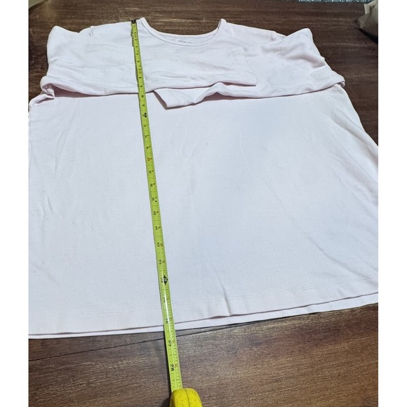 PRESWICK & MOORE 2XL LONG SLEEVE KNIT TOP TEE T-SHIRT LT PINK COTTON - Picture 3 of 10